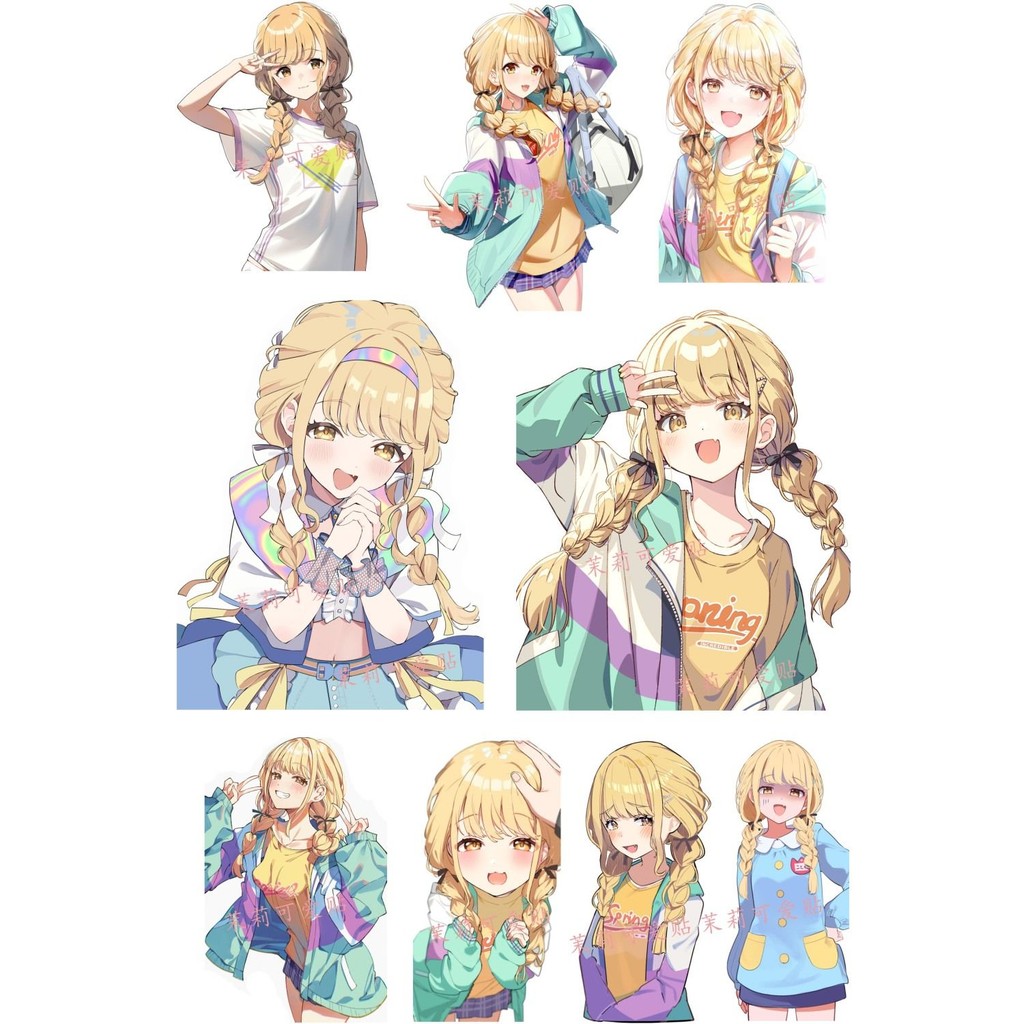 【潮玩精品摆件】【防水防汙不褪色】學園偶像大師聯名藤田琴音週邊筆記本電腦手機二次元行李箱貼紙