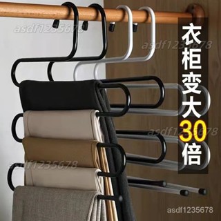 【廠家批發】多功能折疊衣架褲子收納神器專用多層不銹鋼褲架掛架無痕傢用衣櫃