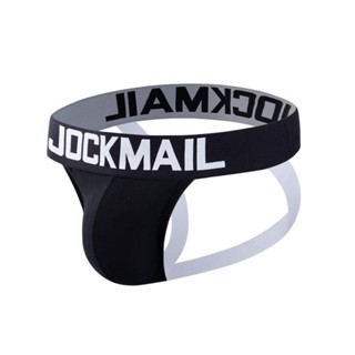 Jockmail 男士 U 凸面柔軟棉質性感內衣背帶丁字褲舒適內衣