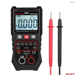 MAYILON 數字萬用表 電壓測試儀 4000計數 真有效值自動識別防燒 自動/手動量程 多功能測試儀 測量交流/直流