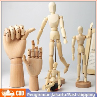 Kayu手模展示木製人體模型活動桌模型裝飾雕像素描模型