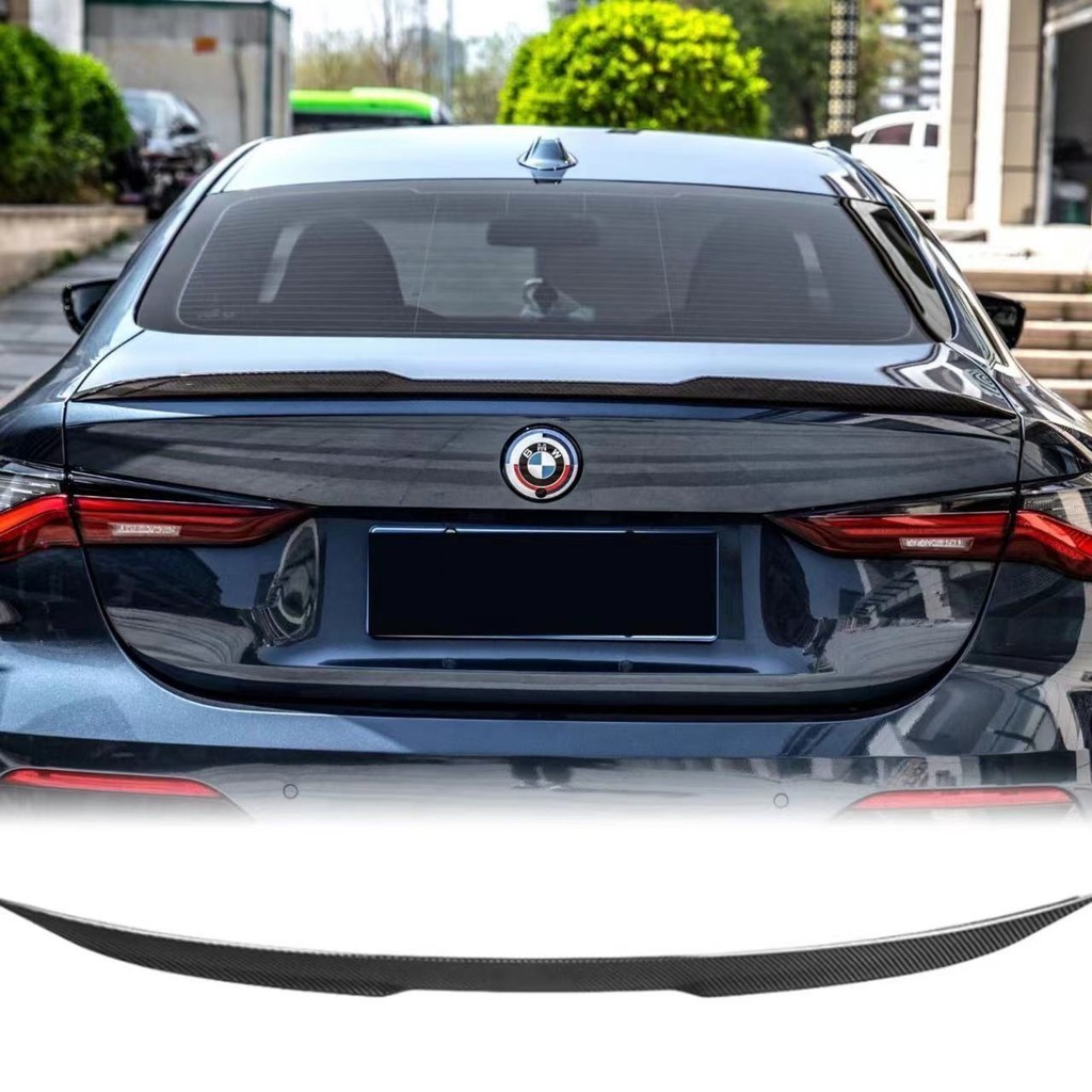 【乾碳】適用於寶馬 BMW 4系列 G22G23改裝升級 MP樣式 乾式碳纖維 尾翼 後擾流 定風翼 汽車改裝配件