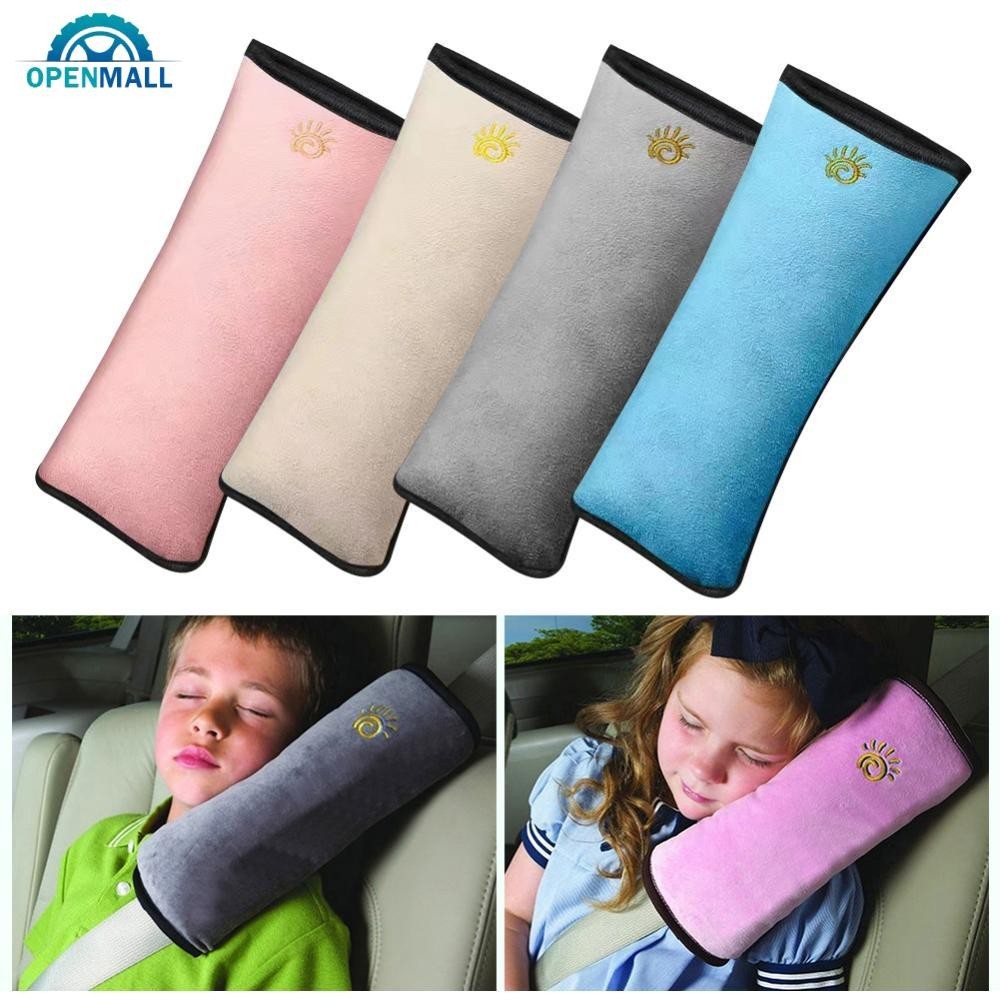 Openmall汽車兒童嬰兒枕頭安全帶和座椅睡眠定位器肩部保護墊可調節汽車安全帶枕頭汽車造型配件b8d5