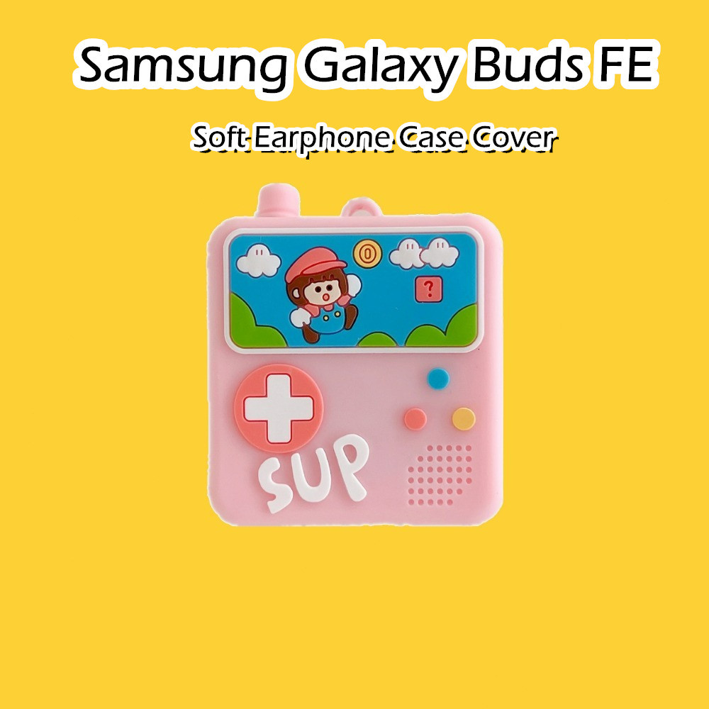 SAMSUNG [imamura] 適用於三星 Galaxy Buds FE 手機殼卡通創新系列軟矽膠耳機殼外殼保護套
