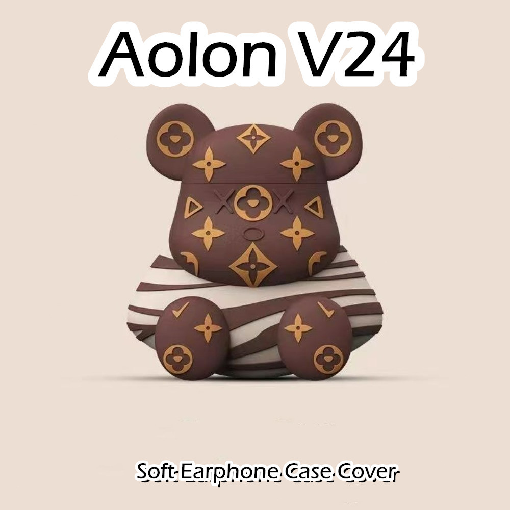 【現貨】適用於 Aolon V24 Case Creative Cartoons 系列軟矽膠耳機套外殼保護套 NO.1