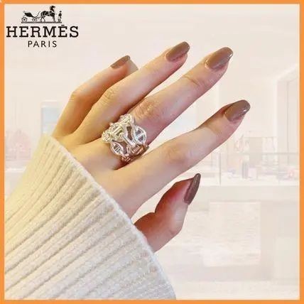 近全新 HERMES 愛馬仕 戒指 Chaine dAncre 日本直送 二手