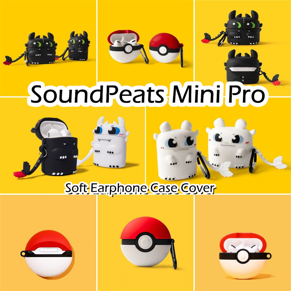【熱賣】適用於 Soundpeats Mini Pro Case 創意卡通軟矽膠耳機套外殼保護套