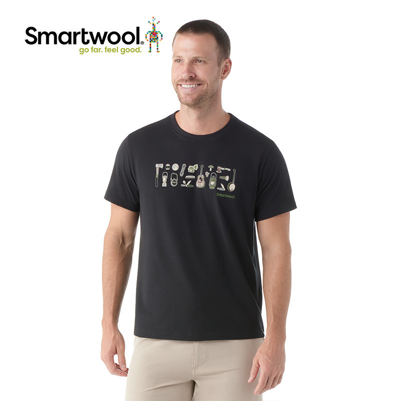 新款smartwool新款男女運動短袖圖案t恤印花短袖