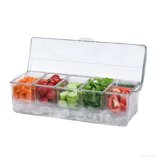 廚房收納盒 壽司輕食沙拉水果便當盒 透明長方形塑膠帶蓋冰塊保鮮盒