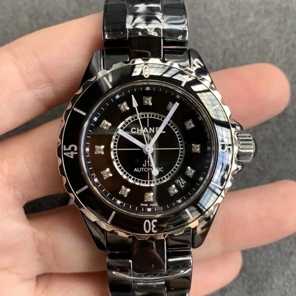 KOR廠香奈兒J12系列H5702自動機械黑陶瓷腕錶 韓版高密度進口陶瓷 男女情侶手錶38毫米