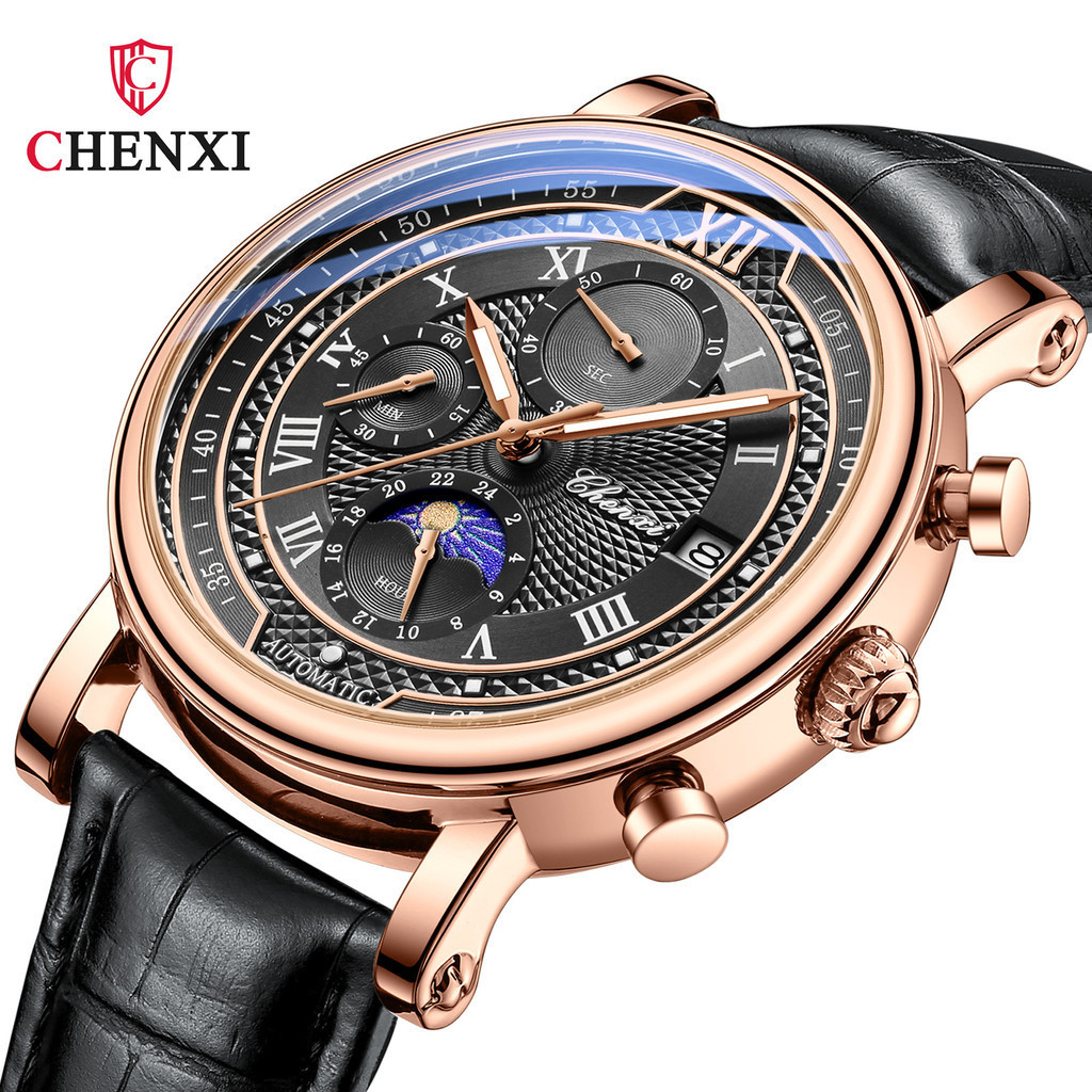 CHENXI手錶 CX-976 多功能 真三眼六針 石英 防水  高級男士手錶