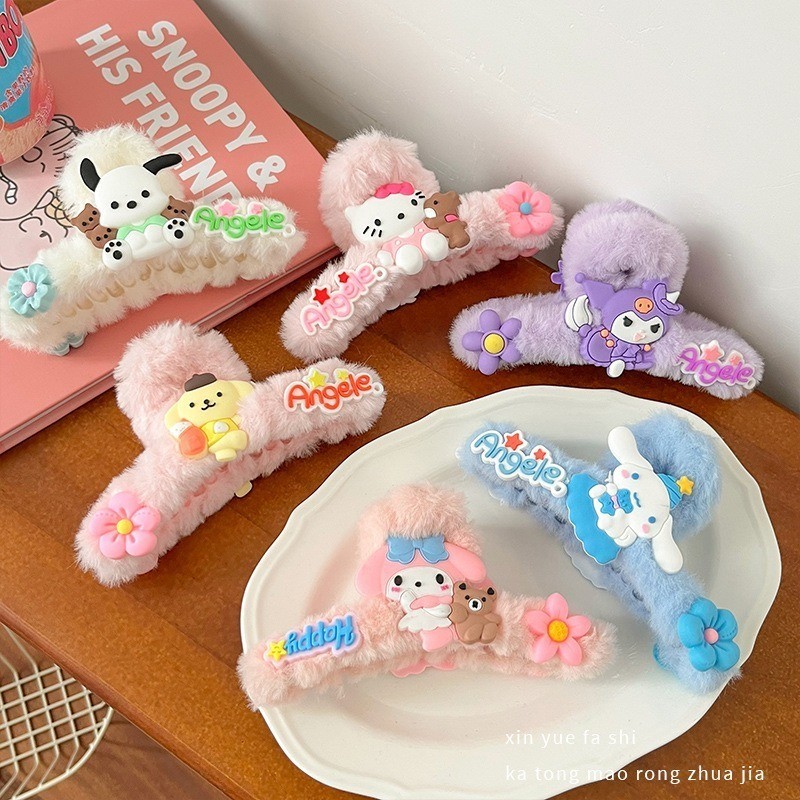 動漫三麗鷗髮夾 Hello Kitty Kuromi My Melody Cinnamoroll Pochacco Sh