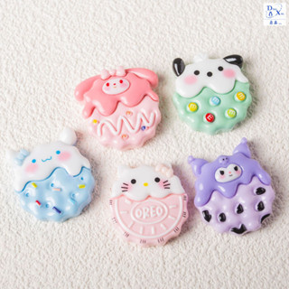 For Jibbitz Crocs 可愛三麗鷗餅乾手工飾品髮夾奶油膠手機殼萌粒diy樹脂配件 ZYZQ