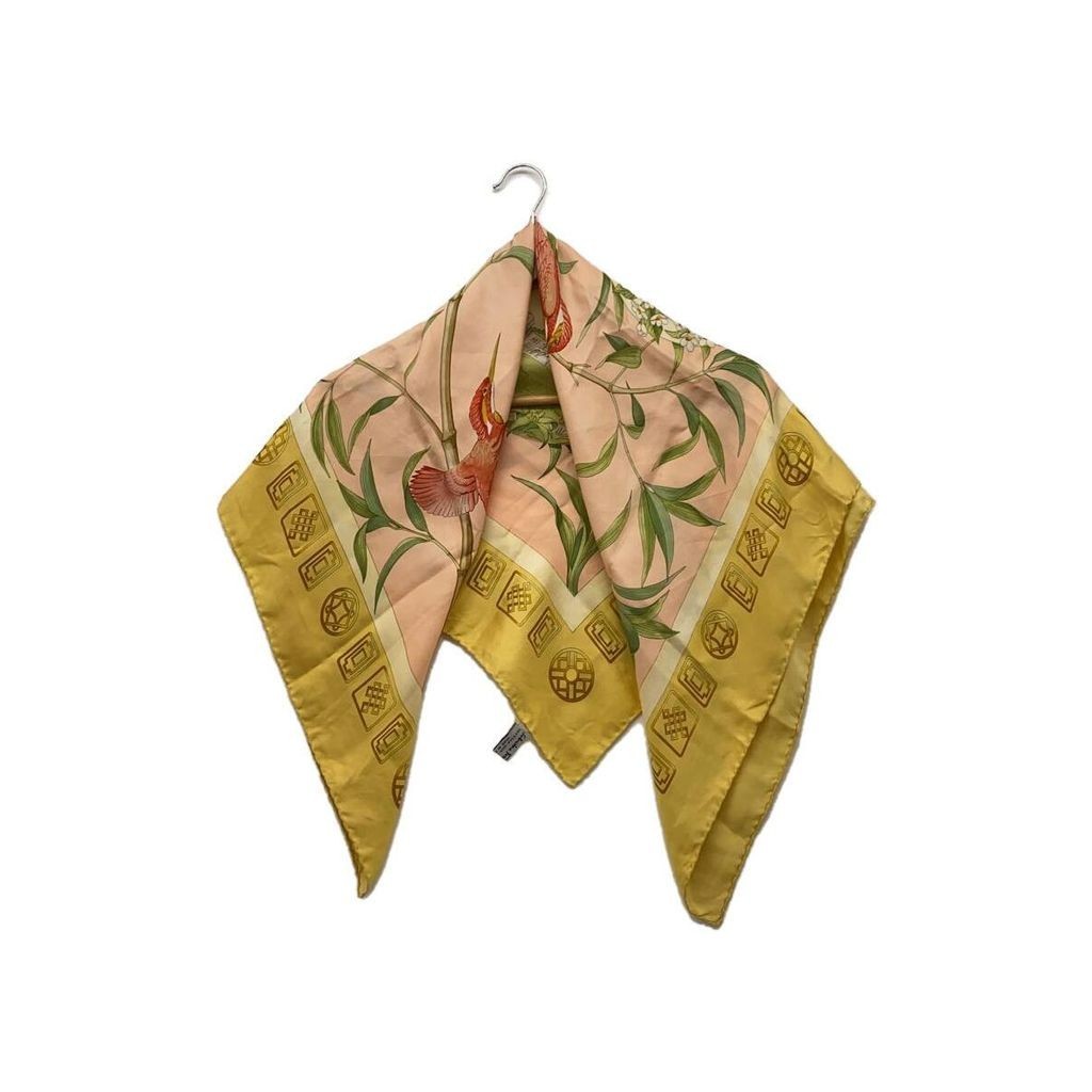 Salvatore Ferragamo 絲巾 圍巾金色 絲綢 女用 日本直送 二手