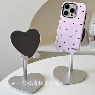 可愛愛心手機支架案頭平板可調節伸縮ipad手機通用多功能支架子