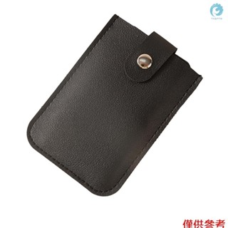 可堆疊拉出式卡夾多卡槽信用卡夾 PU 皮革口袋名片夾帶按扣