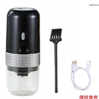 電動咖啡研磨器戶外USB 充電便攜小型咖啡磨豆機陶瓷磨芯304不鏽鋼手衝咖啡磨粉機 （內建鋰電池） 黑色