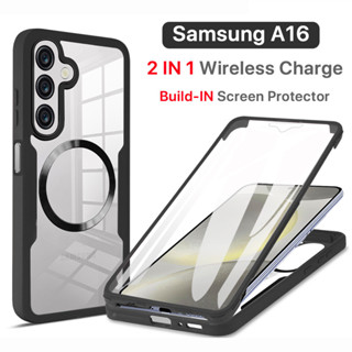 SAMSUNG 磁性保護殼三星 A16 a26 a36 a56 5G 4G LTE 內建螢幕保護膜防震透明防刮保護相機