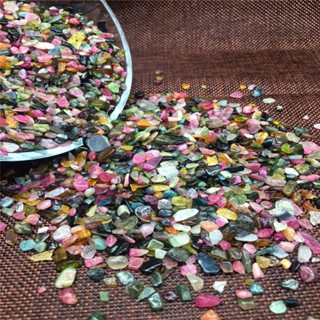 🔥靈犀福運堂 已祈福 天然水晶 🔥100克天然彩碧璽水晶碎石原石傢居裝飾擺件魚缸觀賞碎石盆栽碎石工藝品 TRSJ