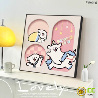 CC❤Home 卡通線條小狗客廳裝飾畫臥室床頭擺畫餐廳客廳背景牆掛畫