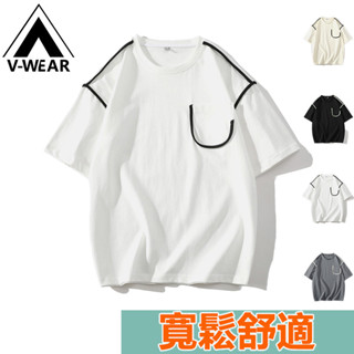 【V-W品牌】日系短袖 速乾短袖 休閒上衣 透氣上衣 寬鬆上衣 五分袖 T恤 運動打底衣 釣魚服 情侶通勤戶外同款內搭衣