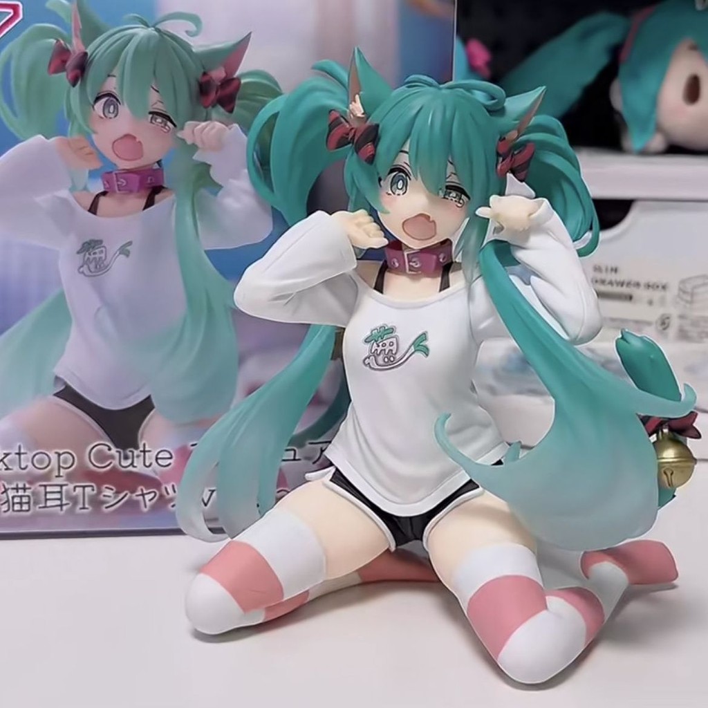 ♏初音未來二次元動漫公仔擺件♏貓耳初音動漫雕塑模型禮物♏