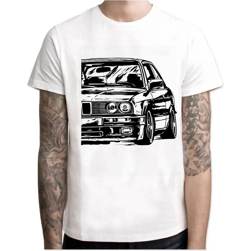 原宿酷汽車渦輪e30 E36 E46 T恤男士動漫T恤男士動漫T恤T恤男士T恤男士T 4XL-6XL