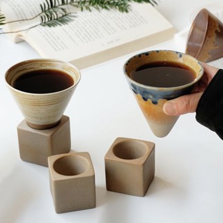 【日式復古】INS風 復古陶瓷手工咖啡杯 桌面裝飾擺件 女生家用拉花情侶杯粗陶杯