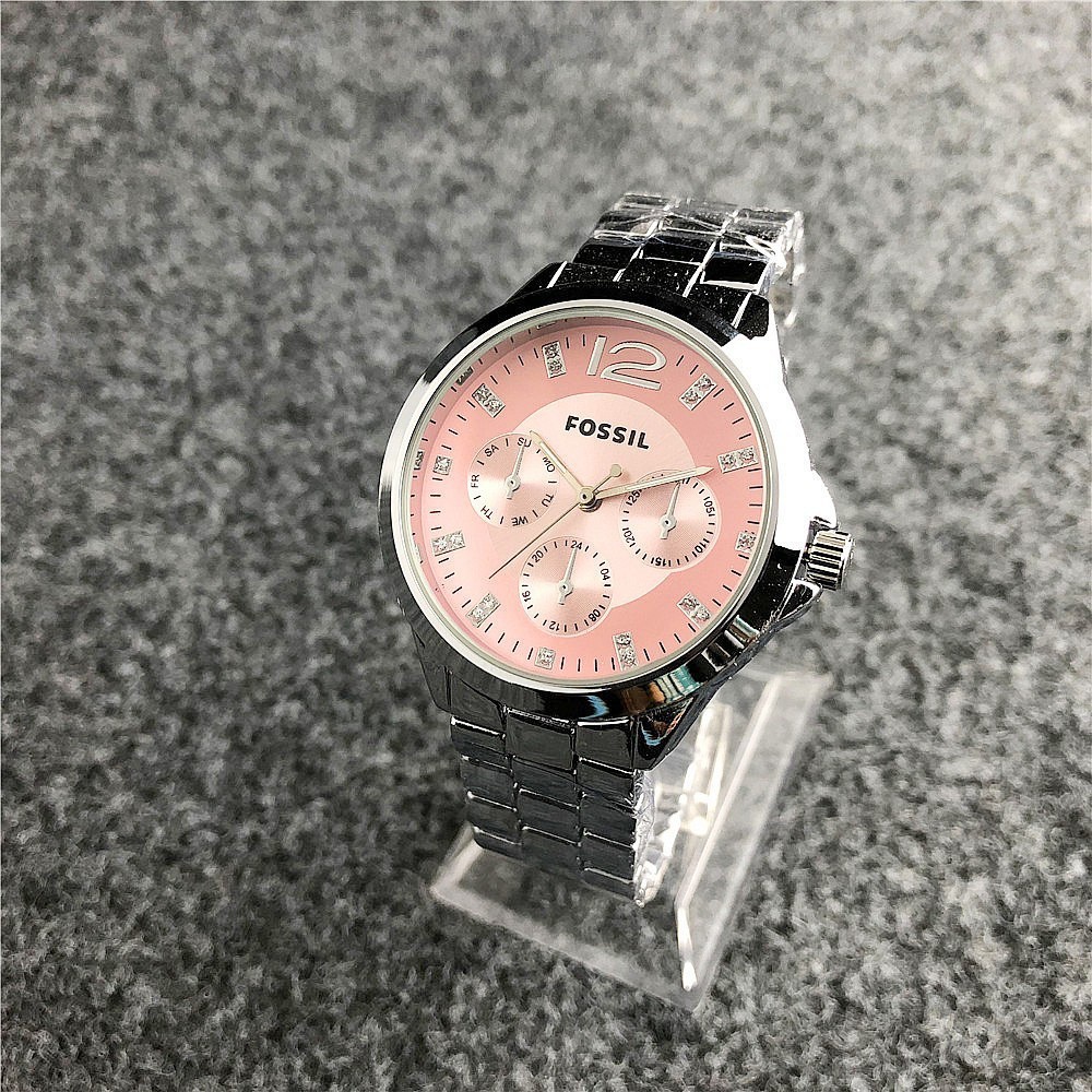 FOSSIL 化石石英機芯男士手錶銳手錶不銹鋼錶盤不銹鋼不銹鋼錶帶錶帶指針運行第二