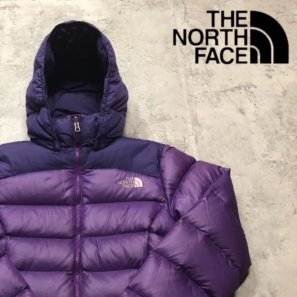 THE NORTH FACE 北面 羽絨服 夾克外套 700FP Nuptse 紫色 女裝 日本直送 二手