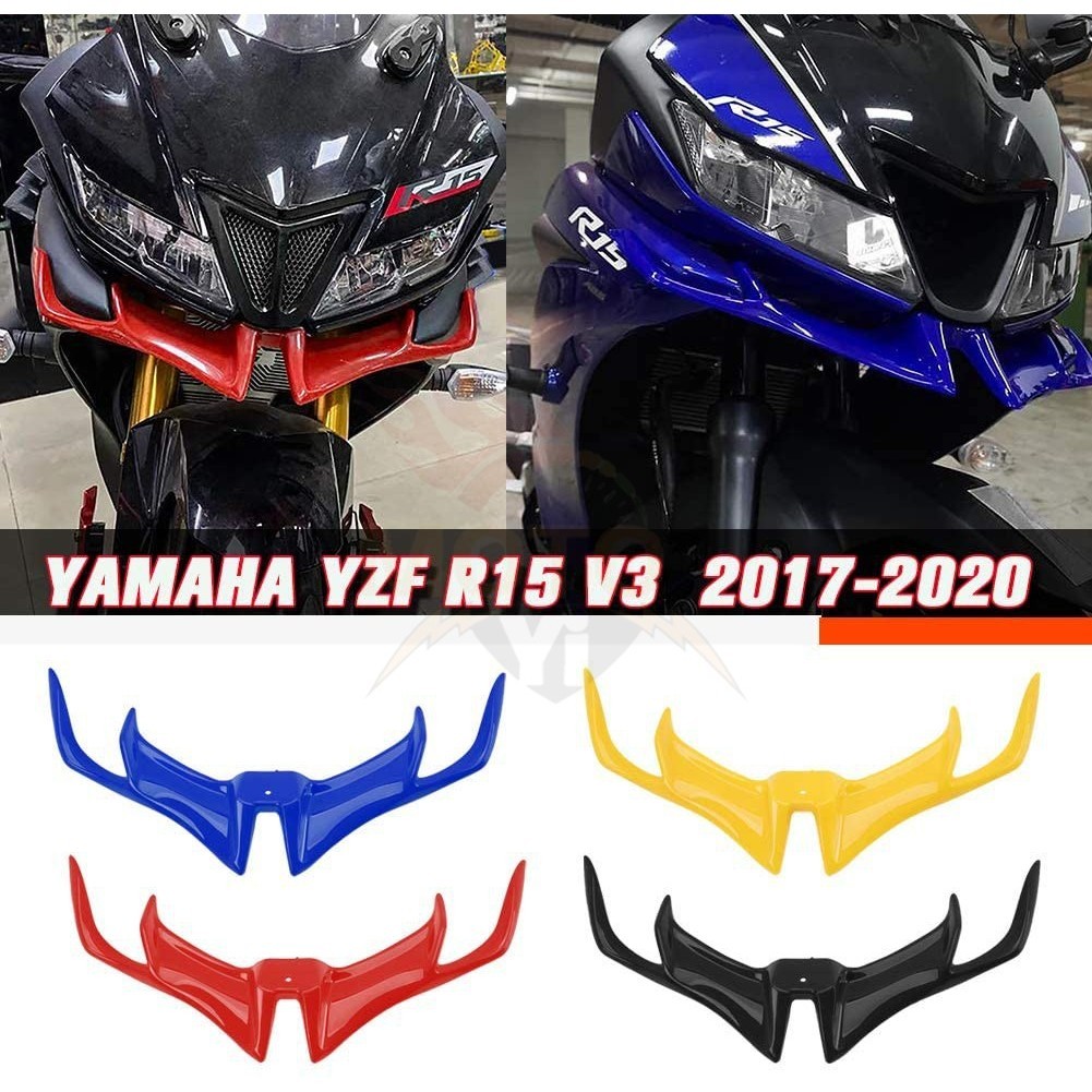 適用yamaha YZF R15 V3 飛鷹R25 17-20年改裝配件加長鳥嘴定風翼