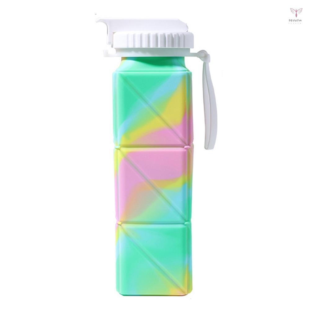 Uurig)可折疊水瓶便攜式矽膠旅行瓶防漏可重複使用水杯,適合健身房露營遠足運動