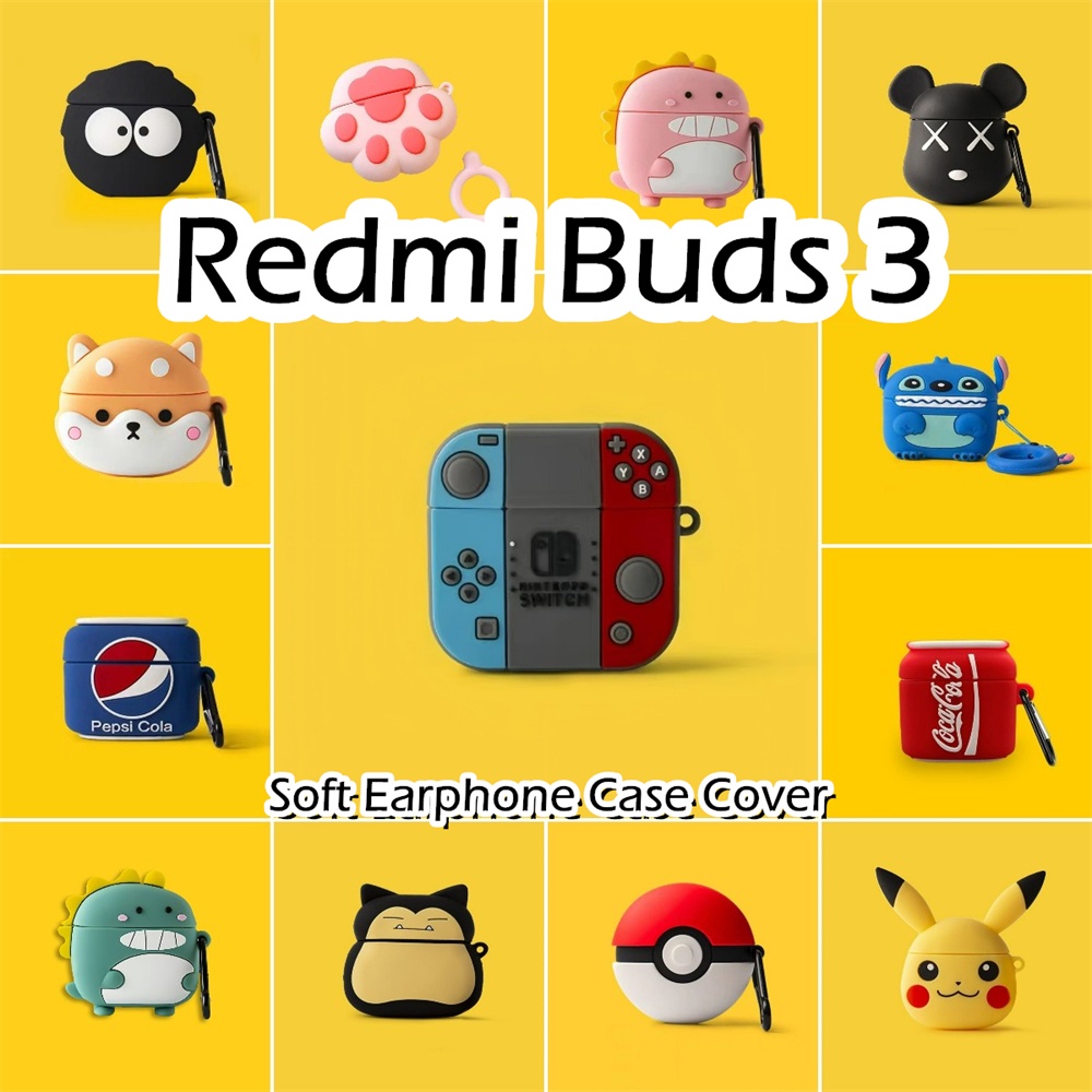 現貨! 適用於 Redmi Buds 3 保護套夏季風格卡通軟矽膠耳機套保護套 NO.1