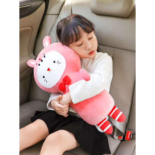 熱賣. 兒童安全帶護肩套調整固定器防勒脖車用寶寶抱枕保護套睡覺神器