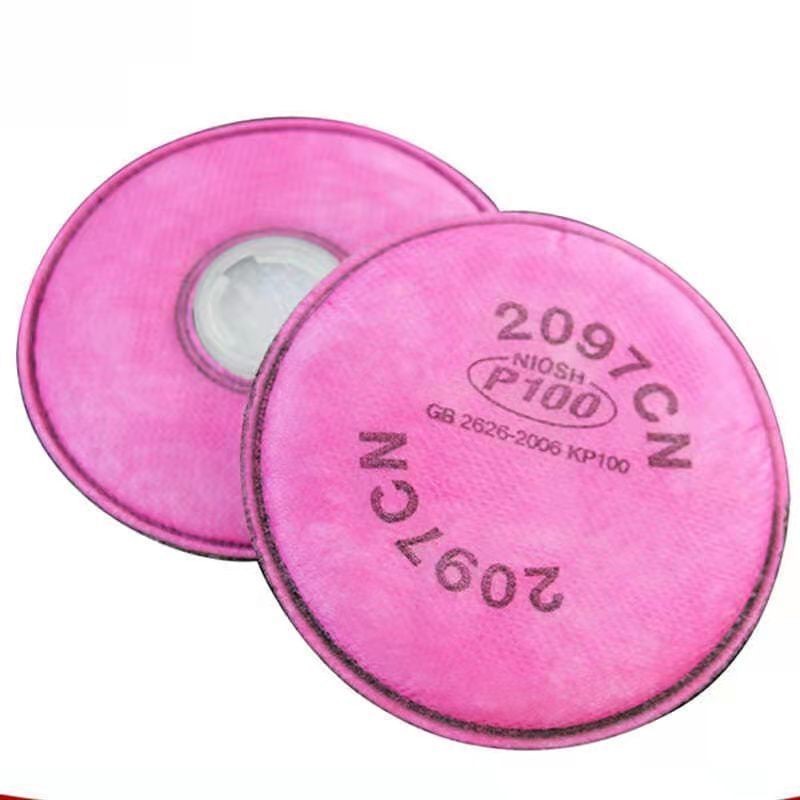 超低特價2097活性炭過濾棉加厚圓形防塵油煙電焊2091濾芯7502口罩過濾棉