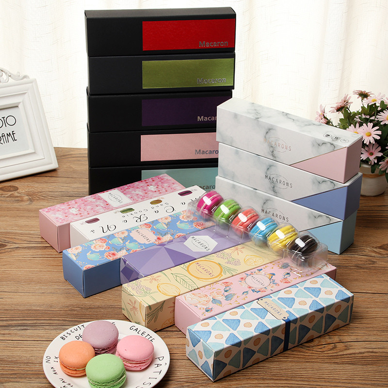 【現貨】【馬卡龍包裝】6粒裝 馬卡龍 包裝盒 高檔法式 甜品盒 抽屜式 Macaron透明盒 防震 吸塑盒