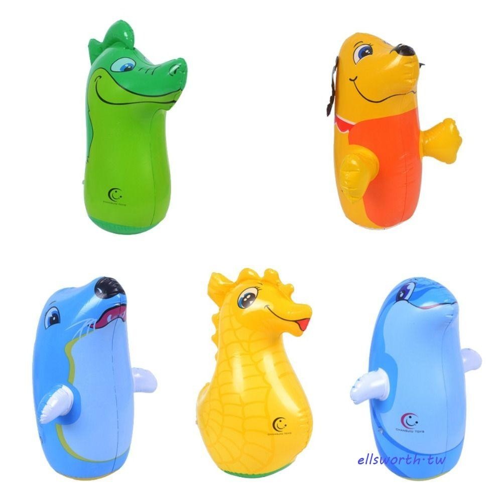 ELLSWORTH動物不倒翁充氣氣球,卡通企鵝企鵝充氣玩具,聚氯乙烯恐龍充氣創意大象氣球兒童禮物