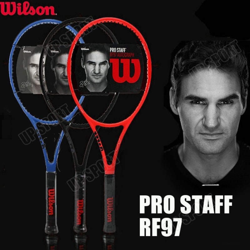 【現貨促銷】✨Wilson Pro Staff 原裝網球拍 全碳素 RF97 Federer 簽名款 專業訓練球拍 男女