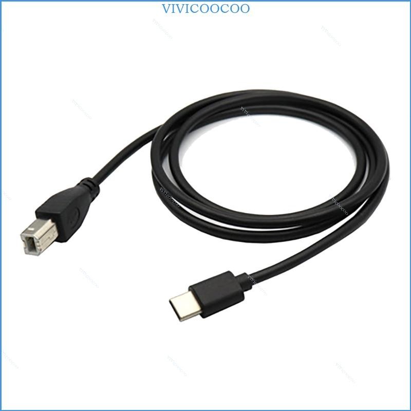 Vivi 方便的 C 型轉 USB B 型打印機電纜 MIDI 線兼容打印機掃描儀 MIDI 鍵盤堅固結構