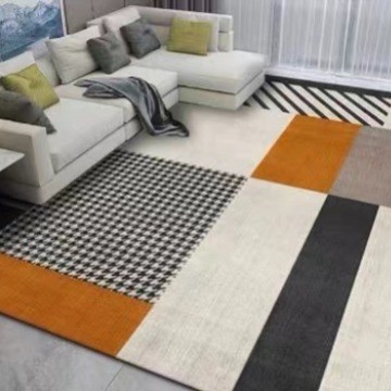 侘寂風地毯 新款簡約客廳歐式地毯 北歐風精裝滿鋪 印花地毯 水晶絨傢用地毯 麵積滿鋪地毯
