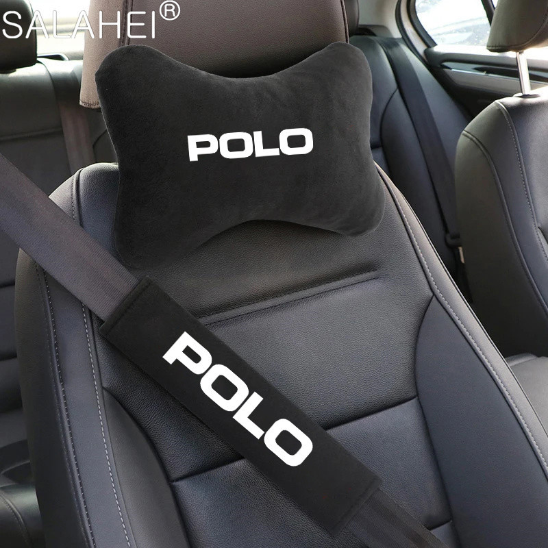 VOLKSWAGEN 汽車安全帶保護肩墊頸椎頭枕頸枕適用於大眾大眾 Polo 6R 6N 6N2 6C 9N 9N3 R
