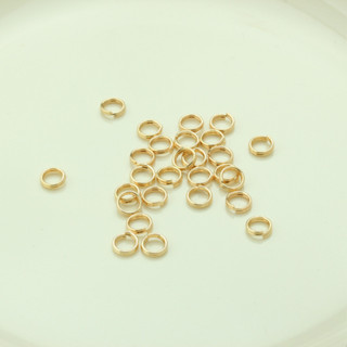 TL0618- 14k包金雙排開口圈 diy手工飾品配件 金色項鍊手鍊收尾活口連接環