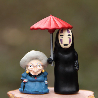 【微景觀擺件】撐傘無臉男湯婆婆微景觀盆栽花插花盆園藝飾物宮崎駿動漫造景公仔