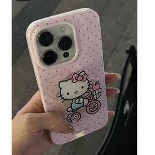 手機殼 適用於iPhone ins單車凱蒂支架16/15promax/14新款13/12/11pro小眾xsmax/xr