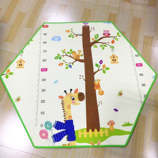 兒童遊戲圍欄圓形嬰兒爬行墊寶寶爬爬墊球池早教中心六角墊子