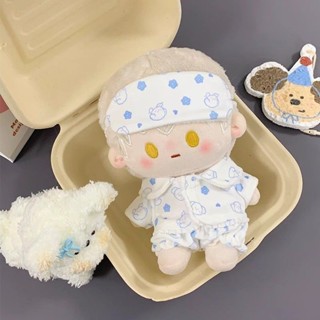 娃衣 臺灣出貨 睡衣套裝 15cm 娃衣 光夜泳圈 娃娃衣 LABUBU 馬卡龍搪膠衣服 可愛娃衣 娃娃配件 娃娃換