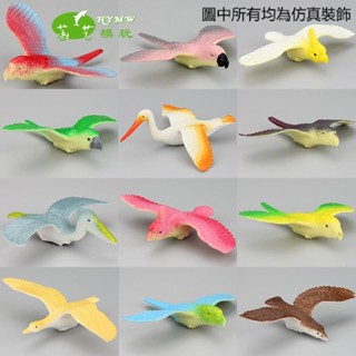 【模擬裝飾】模擬小鳥鴿子模型燕子雀鶴天鵝隼鸕鶿老鷹鸚鵡兒童玩具認知早教具現貨
