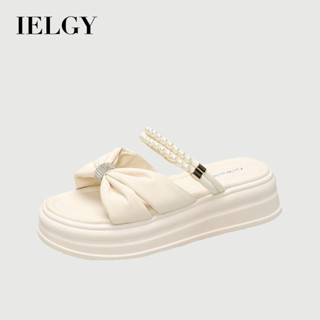 IELGY 涼鞋女夏季厚底增高平底鞋新款水鑽羅馬拖鞋
