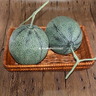 模擬模型水果塑膠哈密瓜果蔬食品拍攝道具櫥櫃樣板房擺設裝飾-blu0330