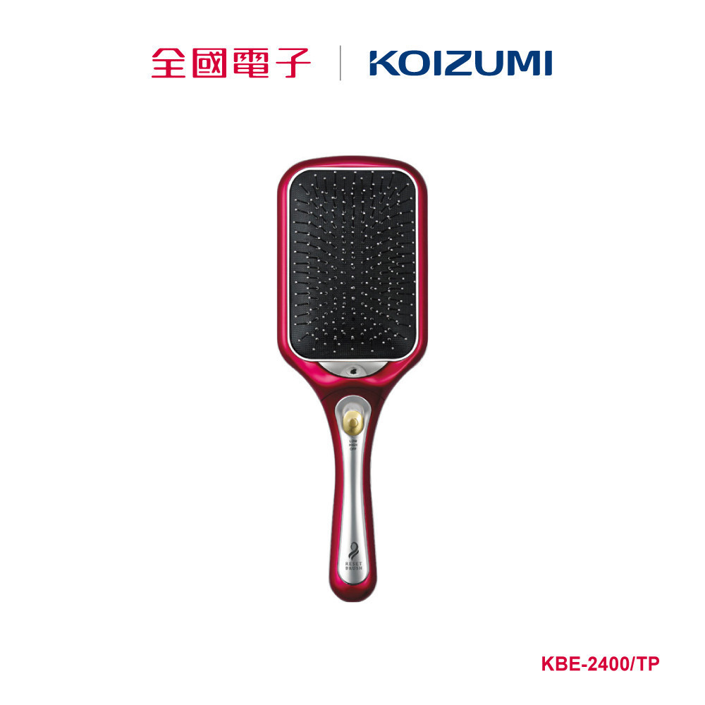 日本KOIZUMI負離子音波磁氣美髮梳-紅  KBE-2400/TP 【全國電子】